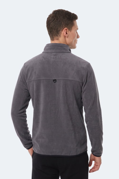 Slazenger KELO I Erkek Kapüşonlu Koyu Gri Sweatshırt