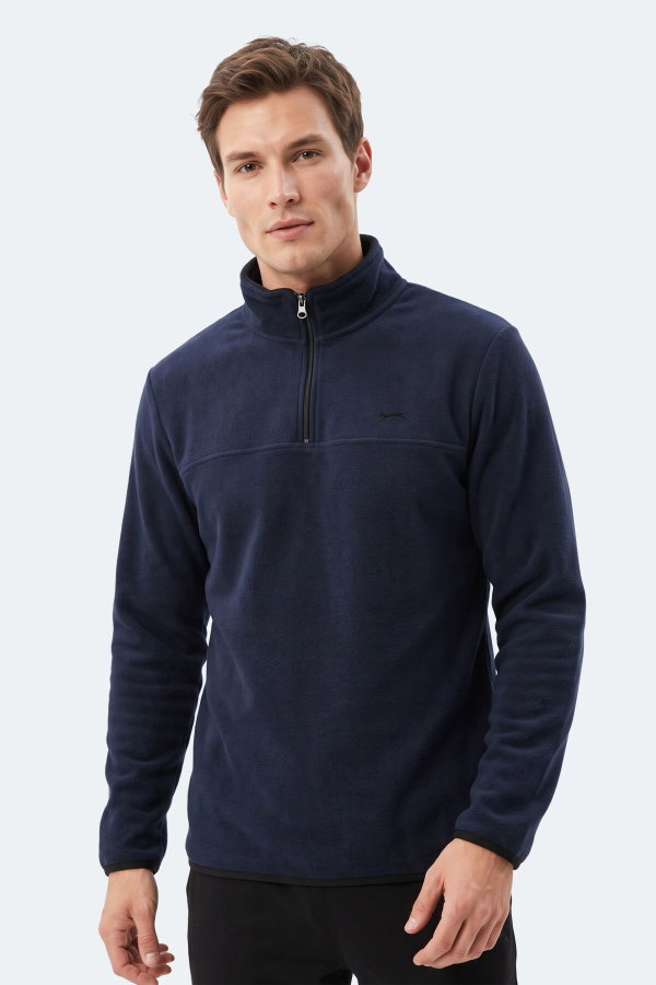 Slazenger KELO I Erkek Kapüşonlu Lacivert Sweatshırt