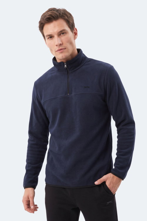 Slazenger KELO I Erkek Kapüşonlu Lacivert Sweatshırt