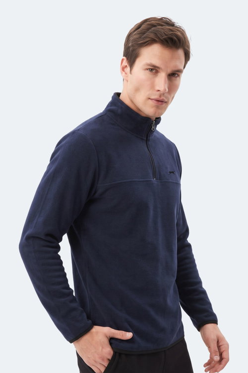 Slazenger KELO I Erkek Kapüşonlu Lacivert Sweatshırt