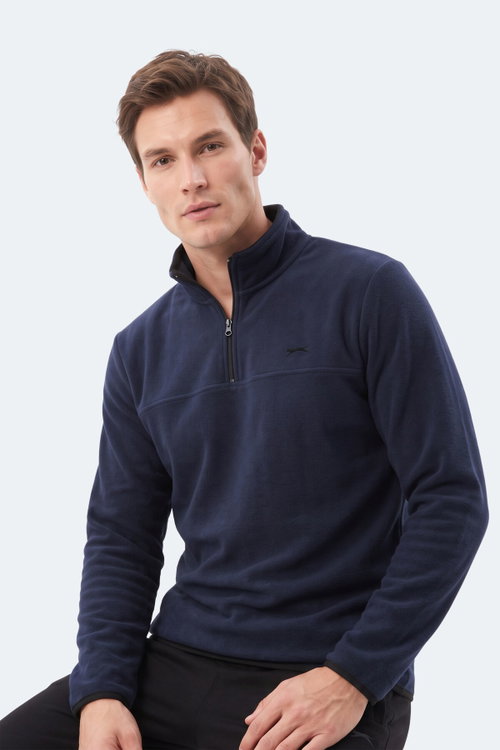 Slazenger KELO I Erkek Kapüşonlu Lacivert Sweatshırt