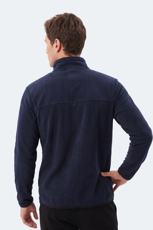 Slazenger KELO I Erkek Kapüşonlu Lacivert Sweatshırt