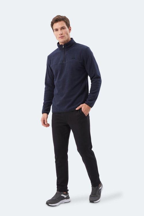 Slazenger KELO I Erkek Kapüşonlu Lacivert Sweatshırt