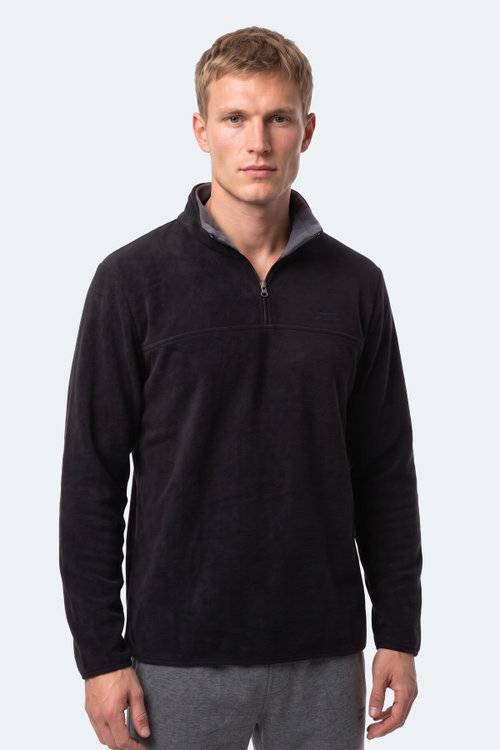 Slazenger KELO I Erkek Kapüşonlu Siyah Sweatshırt