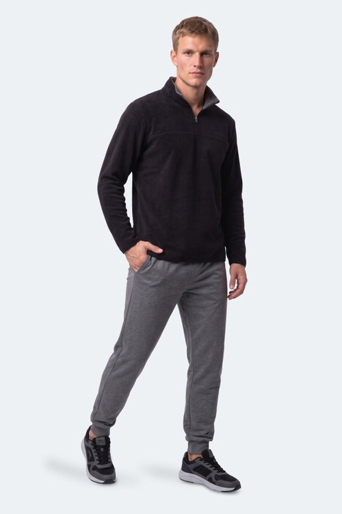 Slazenger KELO I Erkek Kapüşonlu Siyah Sweatshırt