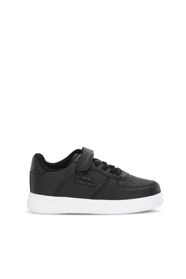 Slazenger KELVIN F Unisex Çocuk Cırt Cırtlı Siyah Günlük Spor Ayakkabısı