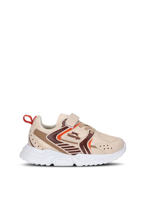 Slazenger KENDALL Unisex Çocuk Cırt Cırtlı Bej / Kahve Günlük Spor Ayakkabısı