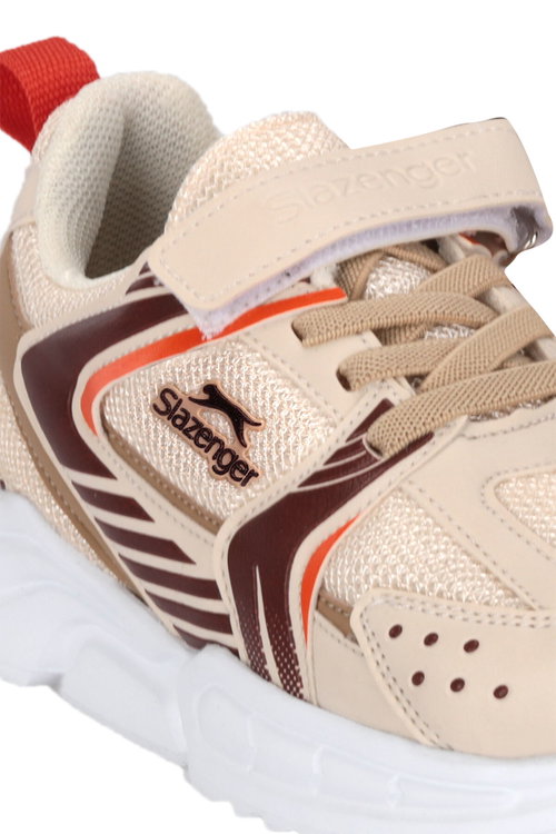 Slazenger KENDALL Unisex Çocuk Cırt Cırtlı Bej / Kahve Günlük Spor Ayakkabısı