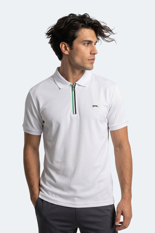 Slazenger KENSHIN Erkek Polo Yaka Beyaz Tişört