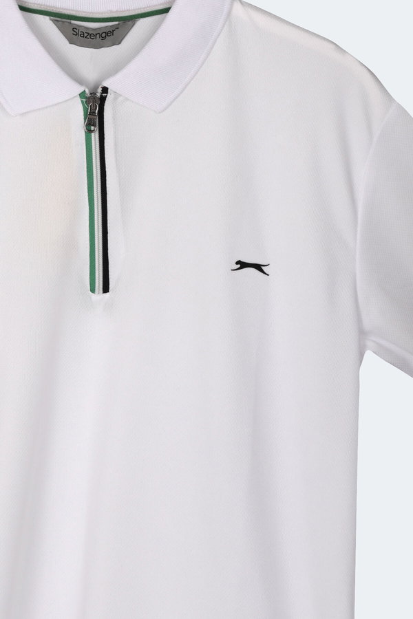Slazenger KENSHIN Erkek Polo Yaka Beyaz Tişört