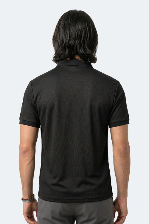 Slazenger KENSHIN Erkek Polo Yaka Siyah Tişört