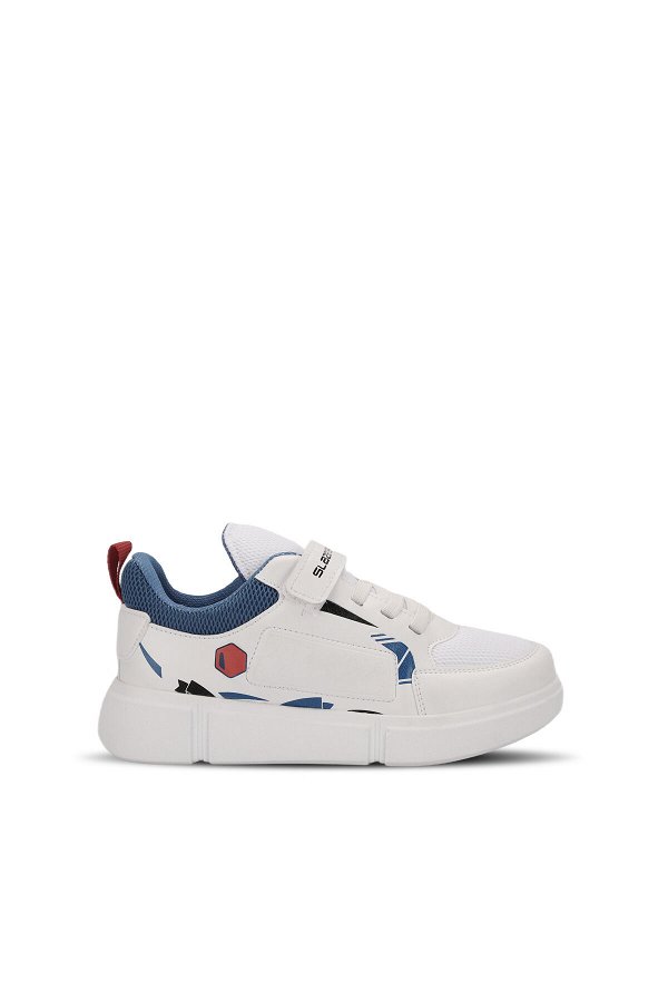 KEPA Sneaker Unisex Çocuk Ayakkabı Beyaz / Saks Mavi