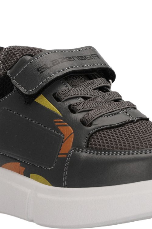 Slazenger KEPA Sneaker Erkek Çocuk Ayakkabı Koyu Gri / Sarı