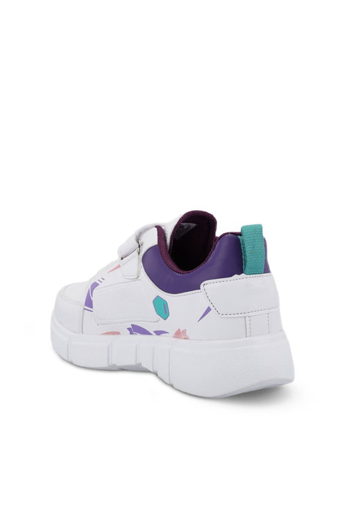 Slazenger KEPA KTN Kız Çocuk Cırt Cırtlı Beyaz / Mor Günlük Spor Ayakkabısı