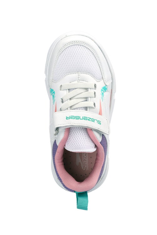 Slazenger KEPA IN Kız Çocuk Cırt Cırtlı Beyaz / Mor Günlük Spor Ayakkabısı