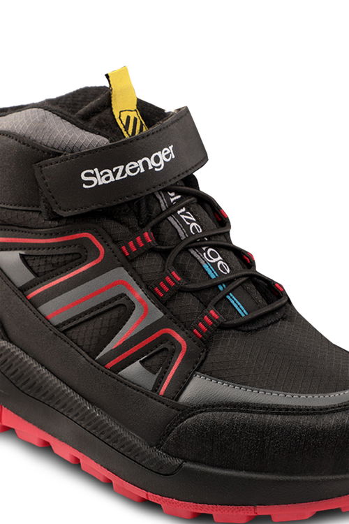 Slazenger KEPHAS IN Erkek Çocuk Cırt Cırtlı Siyah / Kırmızı Bot