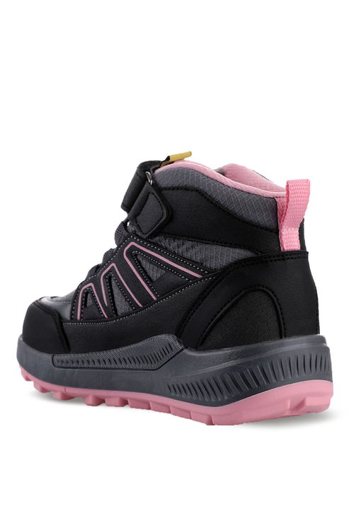 Slazenger KEPHAS IN Kız Çocuk Cırt Cırtlı Koyu Gri / Pembe Bot