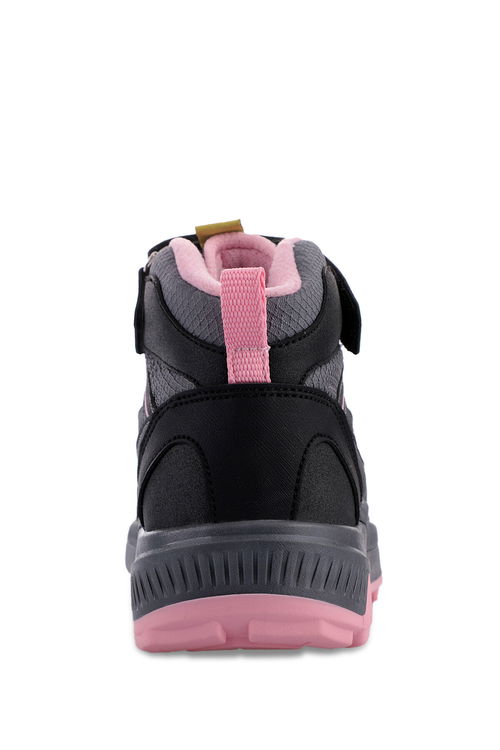 Slazenger KEPHAS IN Kız Çocuk Cırt Cırtlı Koyu Gri / Pembe Bot