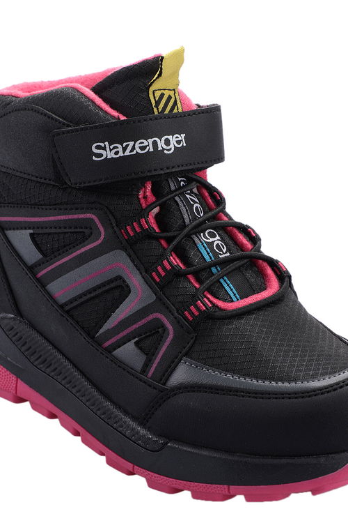 Slazenger KEPHAS IN Çocuk Cırt Cırtlı Siyah / Fuşya Bot