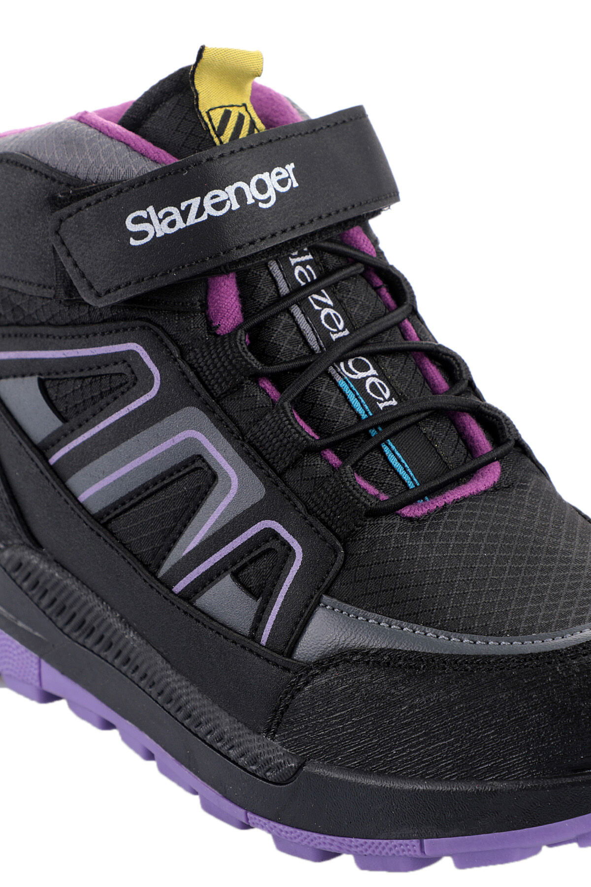 Slazenger KEPHAS IN Çocuk Cırt Cırtlı Siyah / Mor Bot - Thumbnail