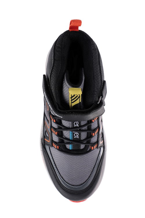 Slazenger KEPHAS IN Unisex Çocuk Cırt Cırtlı Koyu Gri / Turuncu Bot