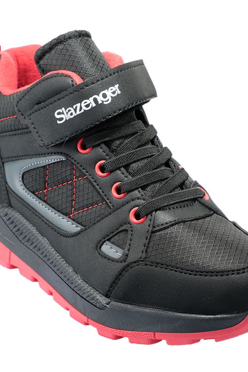 Slazenger KESHA IN Çocuk Cırt Cırtlı Siyah / Kırmızı Bot