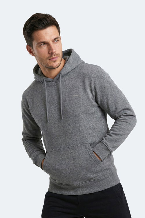 Slazenger KEVRO I Erkek Kapüşonlu Antrasit Sweatshırt