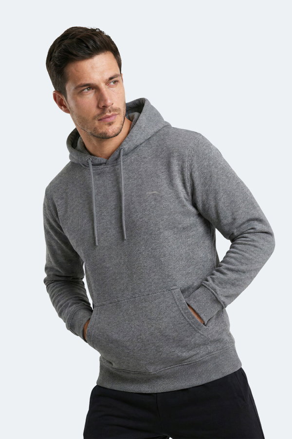 Slazenger KEVRO I Erkek Kapüşonlu Antrasit Sweatshırt