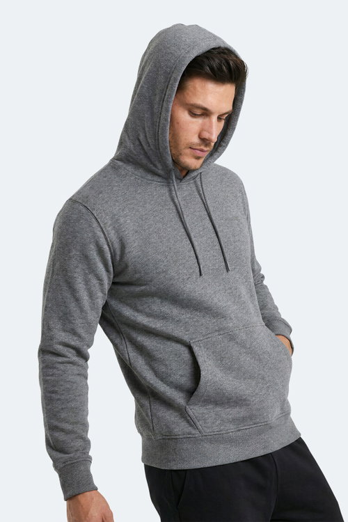 Slazenger KEVRO I Erkek Kapüşonlu Antrasit Sweatshırt