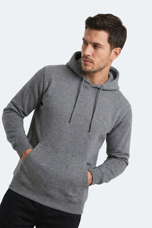 Slazenger KEVRO I Erkek Kapüşonlu Antrasit Sweatshırt