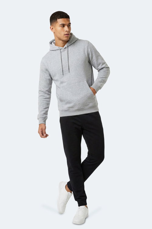Slazenger KEVRO I Erkek Kapüşonlu Gri Sweatshırt