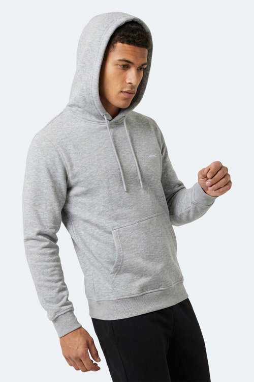 Slazenger KEVRO I Erkek Kapüşonlu Gri Sweatshırt