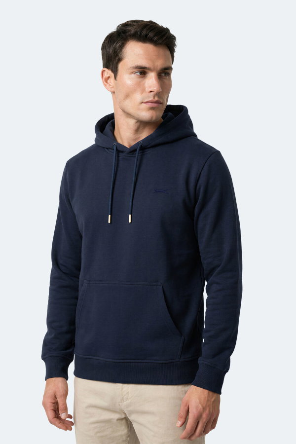 Slazenger KEVRO I Erkek Kapüşonlu Lacivert Sweatshırt