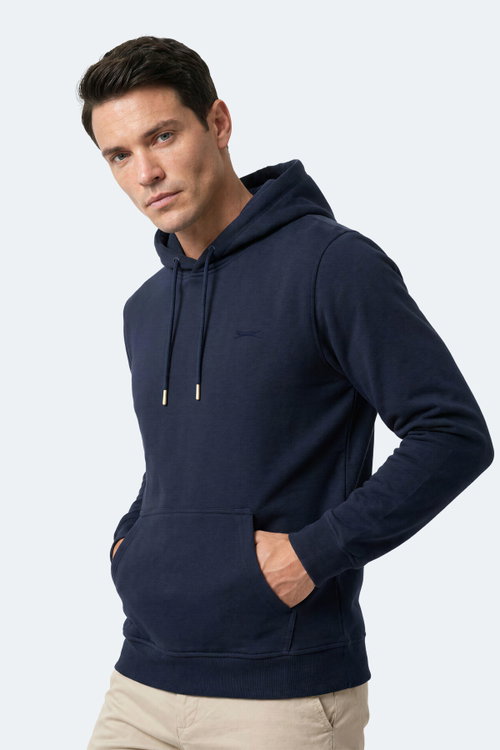Slazenger KEVRO I Erkek Kapüşonlu Lacivert Sweatshırt