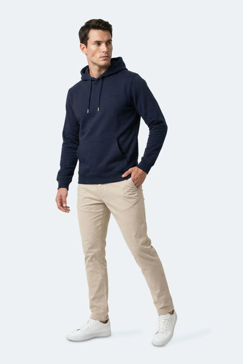 Slazenger KEVRO I Erkek Kapüşonlu Lacivert Sweatshırt