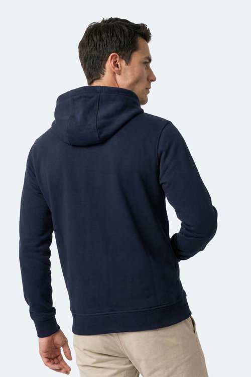 Slazenger KEVRO I Erkek Kapüşonlu Lacivert Sweatshırt
