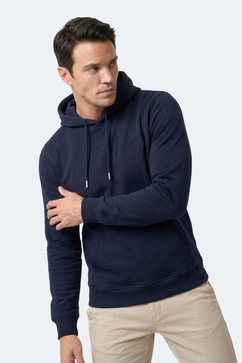Slazenger KEVRO I Erkek Kapüşonlu Lacivert Sweatshırt