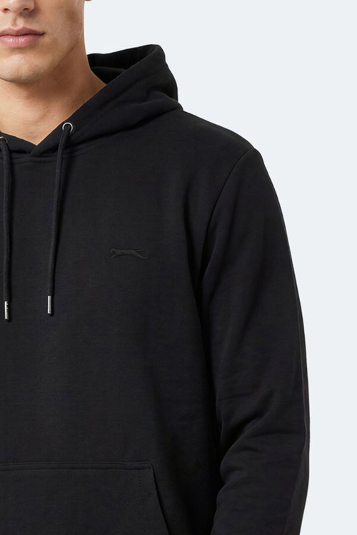 Slazenger KEVRO I Erkek Kapüşonlu Siyah Sweatshırt