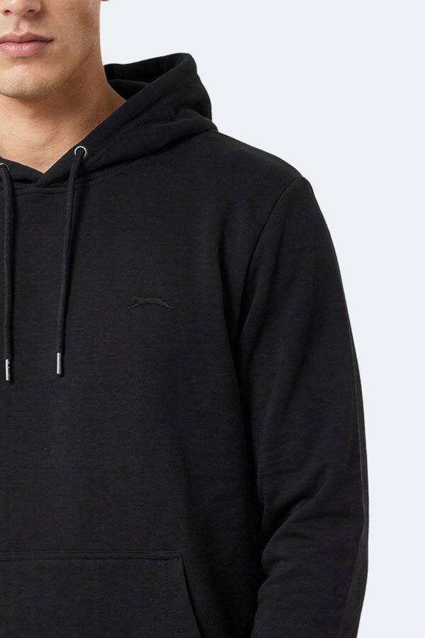 Slazenger KEVRO I Erkek Kapüşonlu Siyah Sweatshırt