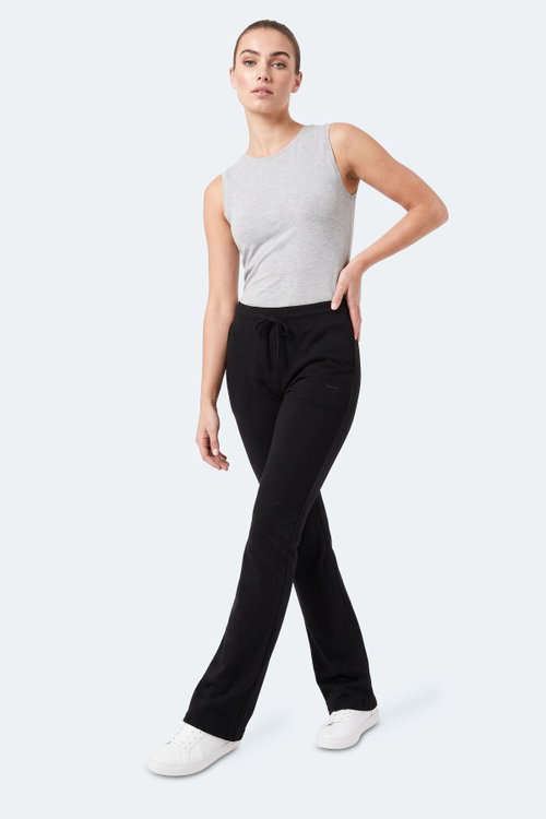 Slazenger KEXA I Kadın Bol Paça Flare Siyah Pantolon