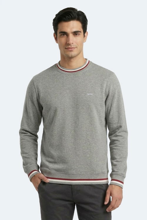 Slazenger KEYSTONE I Erkek Gri Sweatshırt