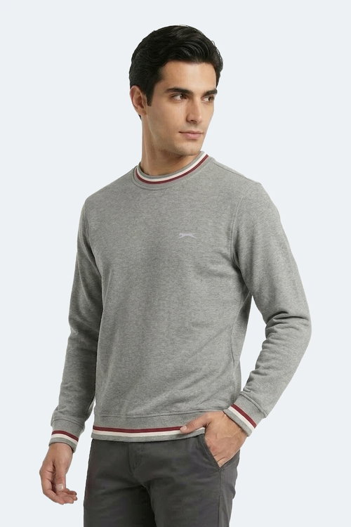 Slazenger KEYSTONE I Erkek Gri Sweatshırt