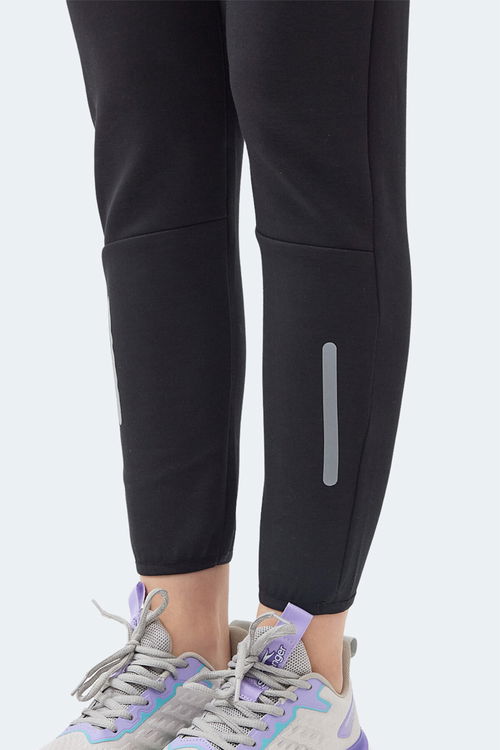 Slazenger KHALI I Kadın Cepli Dar Paça Siyah Eşofman Altı