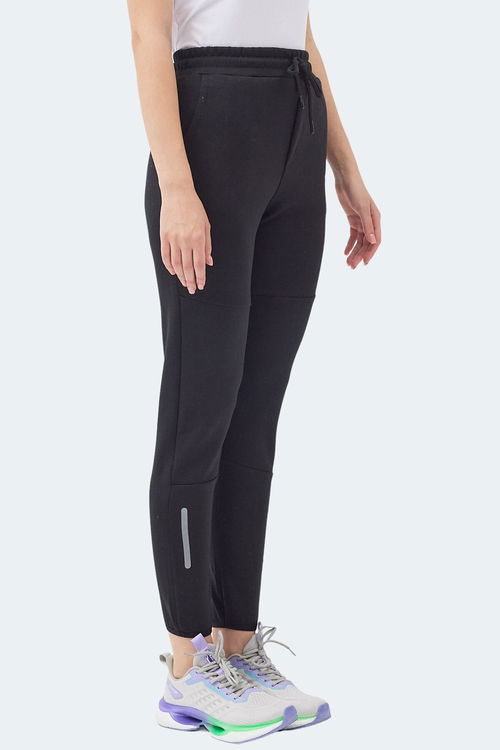 Slazenger KHALI I Kadın Cepli Dar Paça Siyah Eşofman Altı