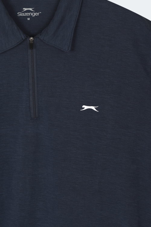 Slazenger KHAN Erkek Polo Yaka Lacivert Tişört