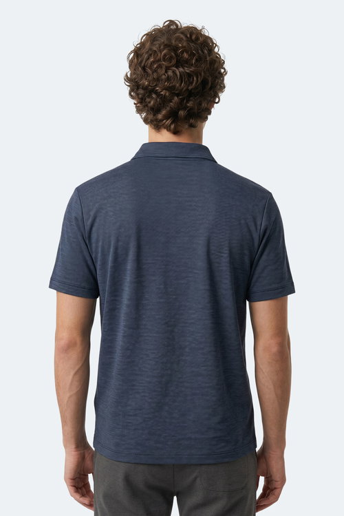 Slazenger KHAN Erkek Polo Yaka Lacivert Tişört