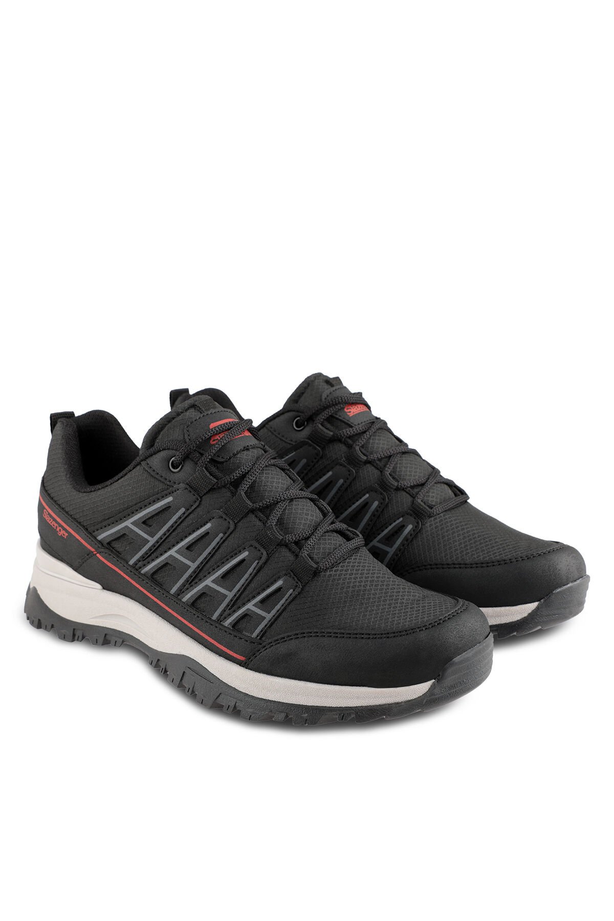 Slazenger KIERA I Sneaker Kadın Ayakkabı Siyah / Kırmızı - Thumbnail