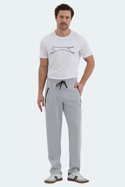 Slazenger KINGSTOR I Erkek Fermuar Cepli Gri Eşofman Altı