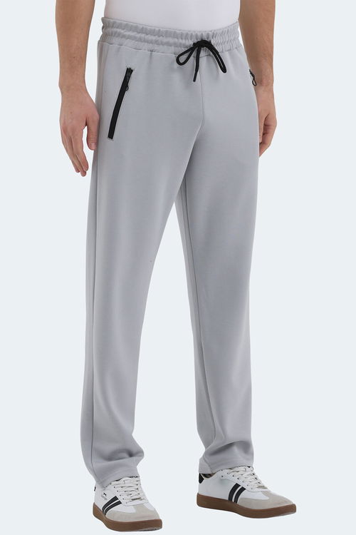 Slazenger KINGSTOR I Erkek Fermuar Cepli Gri Eşofman Altı