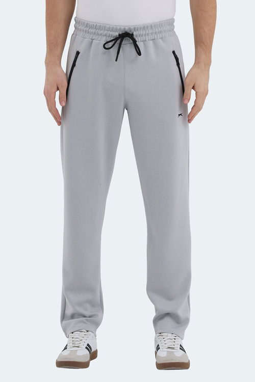 Slazenger KINGSTOR I Erkek Fermuar Cepli Gri Eşofman Altı